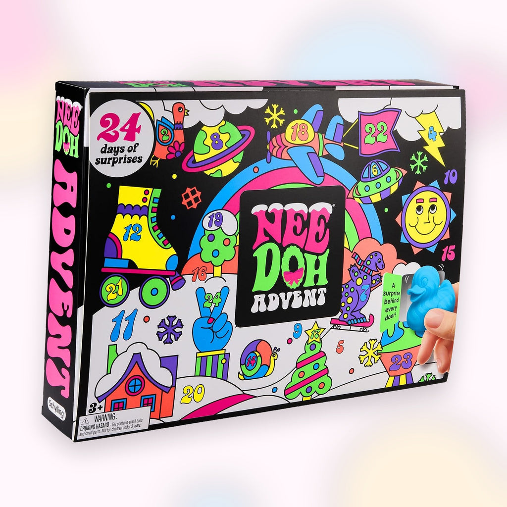 Squishy advent calendar box: NeeDoh Squishmas with 24 doors of mini squishies